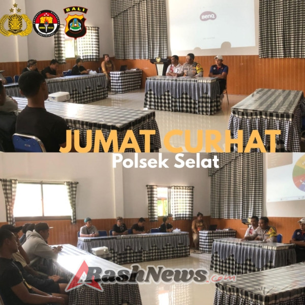 Kapolsek Selat melaksanakan giat Jumat Curhat sambangi Tokoh Masyarakat.