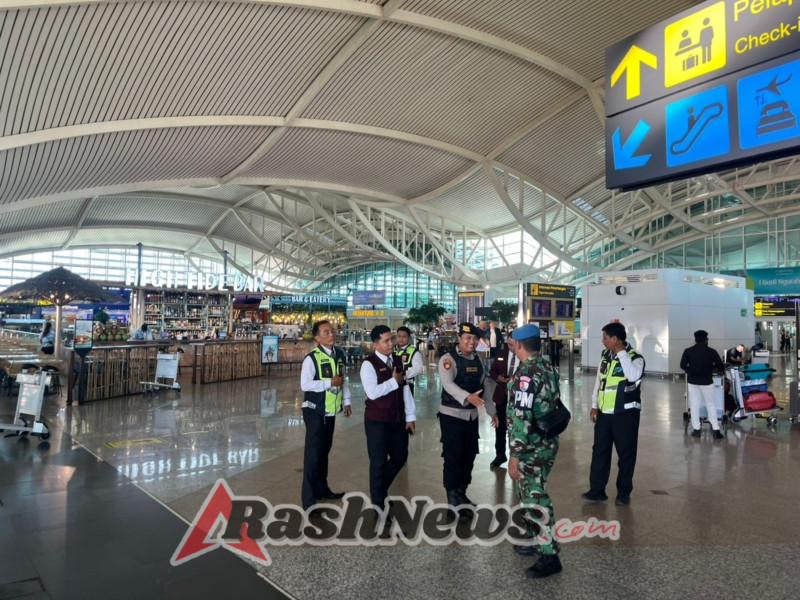 Polres Bandara Ngurah Rai Bersama TNI AU dan Avsec Intensifkan Patroli Terpadu Jaga Keamanan Bandara