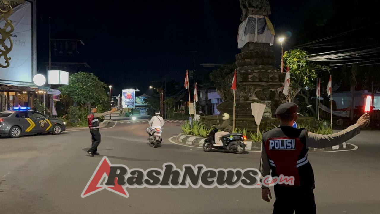 Satuan Samapta Polres Bangli Gelar Blue Light Patrol Ciptakan Kamtibmas yang Kondusif di Kota Bangli