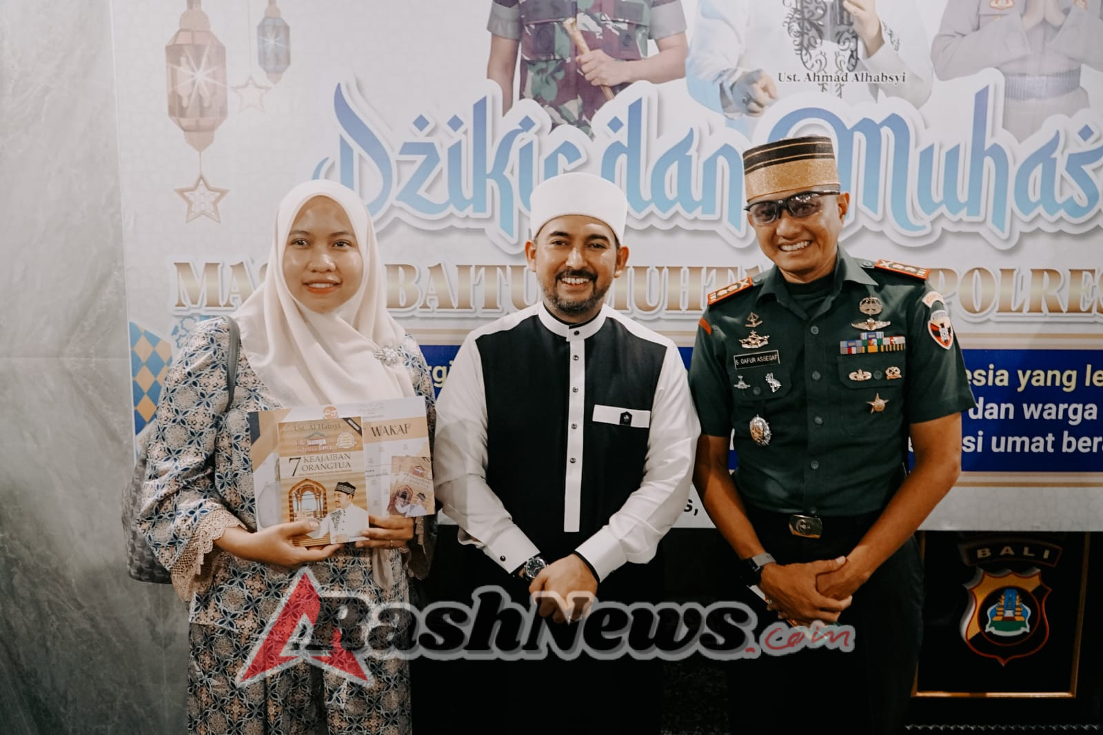 Dandim 1617/Jembrana Tegaskan Komitmen Kebersamaan Lewat Dzikir dan Muhasabah di Masjid Polres Jembrana