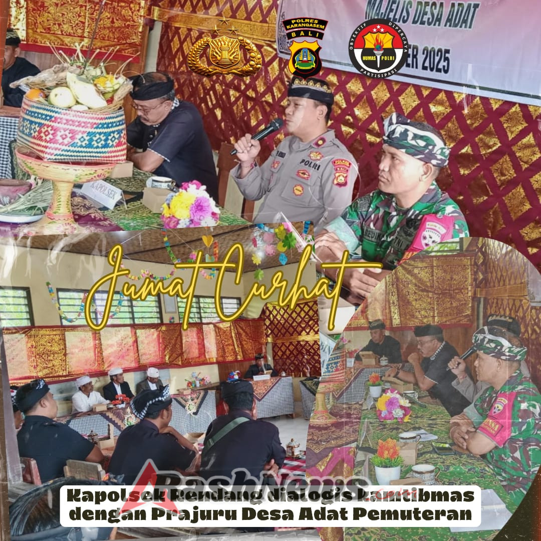 Kapolsek Rendang Dialogis Dengan Prajuru Desa Adat Guna Menjalin Sinergitas Dalam Menjaga Kamtibmas