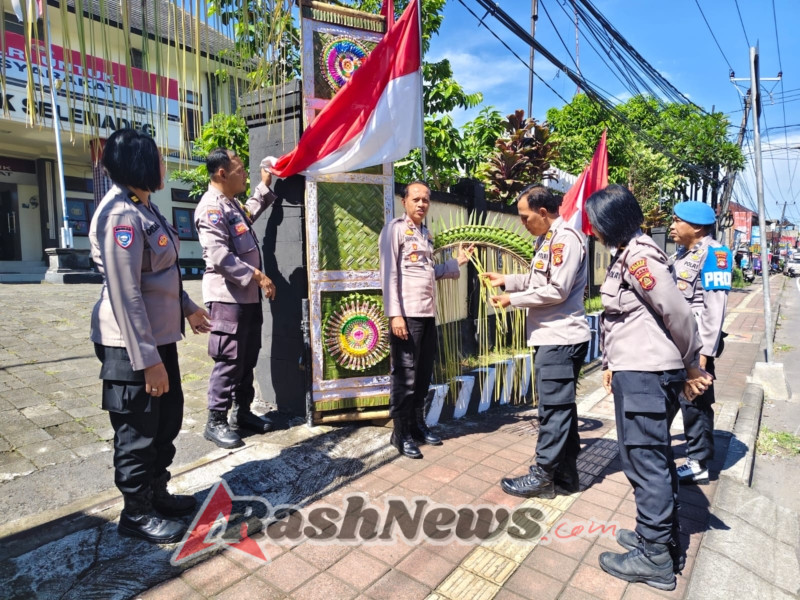 Polres Tabanan Nilai Lomba Hias Mako Polsek Selemadeg, HUT Singasana ke-532
