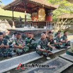 Untaian Doa Suci Untuk Para Pahlawan, Kasdim Klungkung Pimpin Doa Bersama Di Pura Satya Mahotama