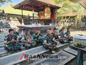 Untaian Doa Suci Untuk Para Pahlawan, Kasdim Klungkung Pimpin Doa Bersama Di Pura Satya Mahotama