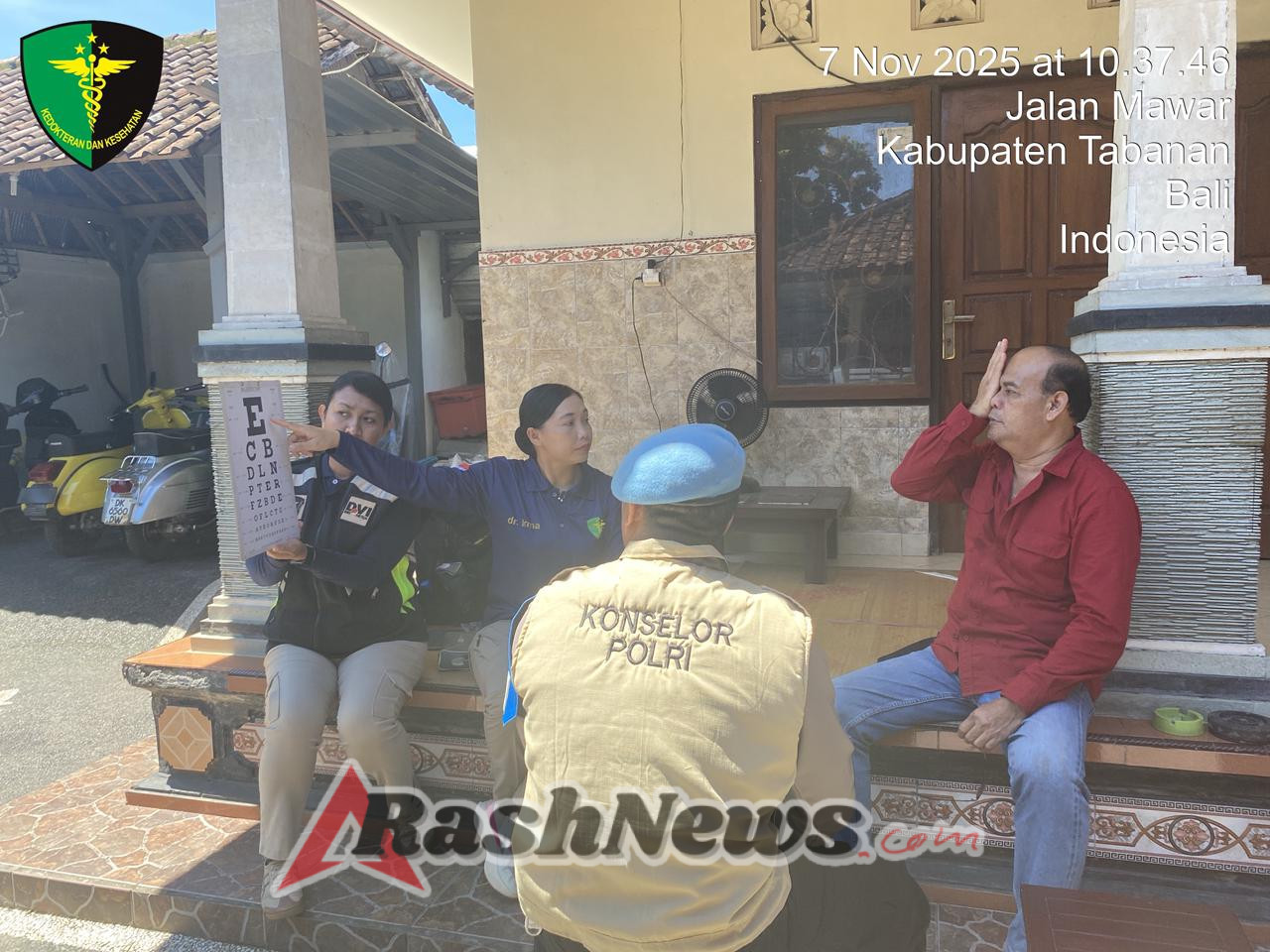 Kasi Dokkes Polres Tabanan Laksanakan Home Visit, Wujud Kepedulian Polri terhadap Anggota yang Sakit