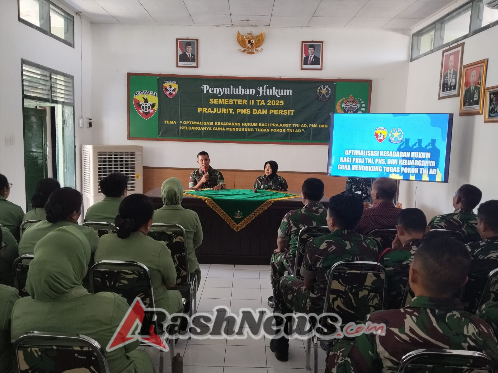Cegah pelanggaran hukum, Anggota jajaran Kodim 1623/Karangasem terima penyuluhan hukum dari Kumdam IX/Udayana.