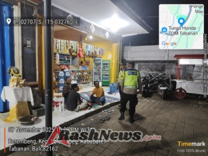 Cegah kriminalitas 3C, Polsek Selemadeg gencarkan Patroli Malam Hari
