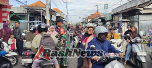 Tanamkan Semangat Kepahlawanan Sejak Dini, Babinsa Loloan Barat Dukung Karnaval RA Mutiara Hati Jembrana