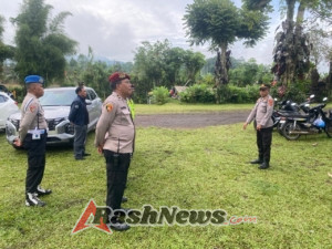 Polsek Baturiti Gelar Apel Pengamanan Event “10 Years of Find Vespa” di Bali Outbond & Farmstay