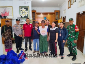 Babinsa Koramil Klungkung Atensi Ceremonial Pembukaan Unit Usaha Milik Adat Di Desa kamasan