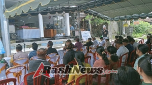 Hadiri Ceremonial Pembukaan Unit Usaha Milik Adat, Babinsa Kamasan Dukung Peningkatan Perekonomian Di Wilbin