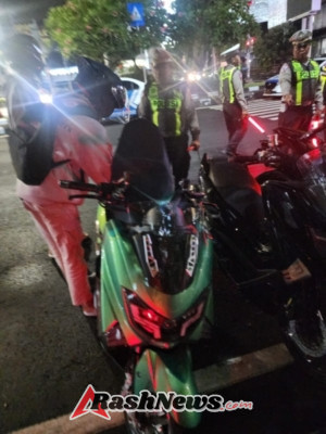 Sat Lantas Polresta Denpasar Gelar Patroli Antisipasi Balapan Liar di Simpang Imam Bonjol–Sunset Road, Puluhan Pelanggar Ditindak