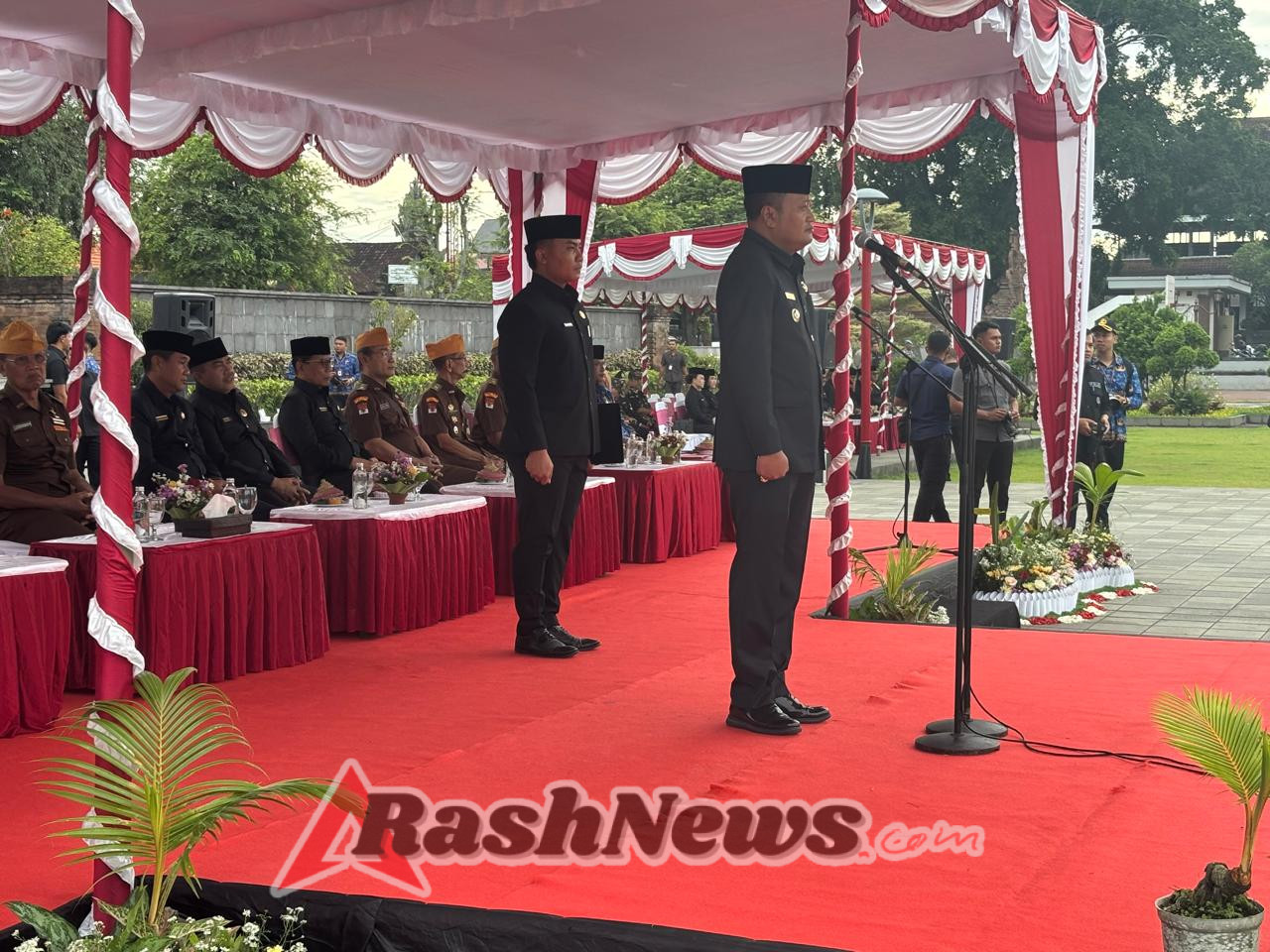 Danramil 1616-02/Ubud Mayor Inf I Gede Astawa Pimpin Pengerahan Pasukan Kodim Gianyar pada Upacara Peringatan Hari Pahlawan 2025