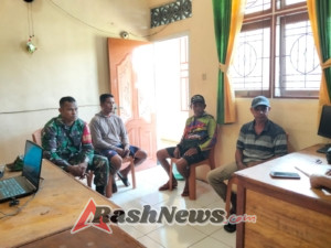Koramil 1607-06/Lape Lopok Dorong Penyelesaian Masalah Warga dengan Jalan Kekeluargaan