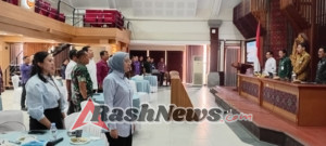 Jelang hari Raya Galungan, Danramil 1623-01/Karangasem bersama Tim pengendalian inflasi Derah melaksanakan High Level Meeting (HLM)