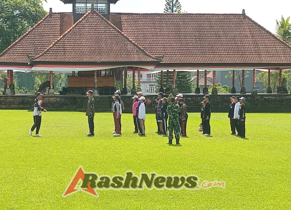 Danramil Marga Bina Pasukan Ciung Wanara Menuju Upacara Peringatan Hari Pahlawan I Gusti Ngurah Rai