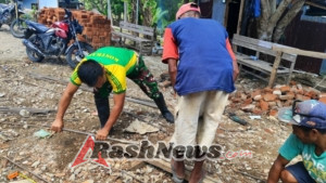 Kemanunggalan TNI-Rakyat Terlihat di Pembangunan Puskesmas Pembantu Perbatasan
