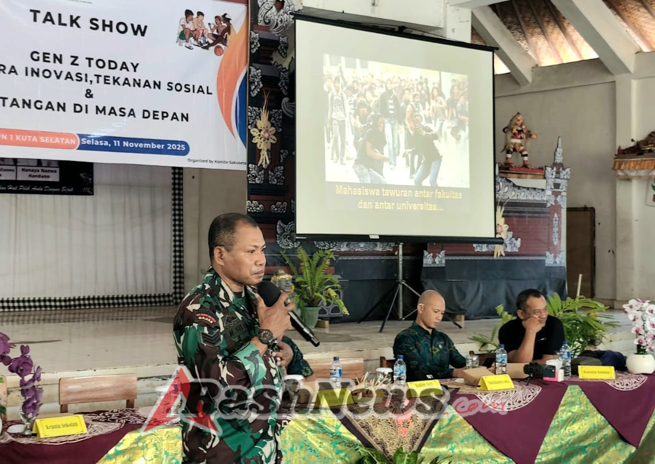 Gen Z Antusias Ikuti Talk Show Bersama Serka Dominggus di SMPN 1 Kuta Selatan