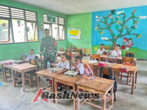 Sinergi Babinsa dan Relawan, Ribuan Siswa di Alor Timur Laut Terima Makanan Sehat