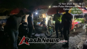 Blue Light Patrol Polres Tabanan Gencar Patroli Malam, Antisipasi Keramaian dan Jaga Kamtibmas Kondusif