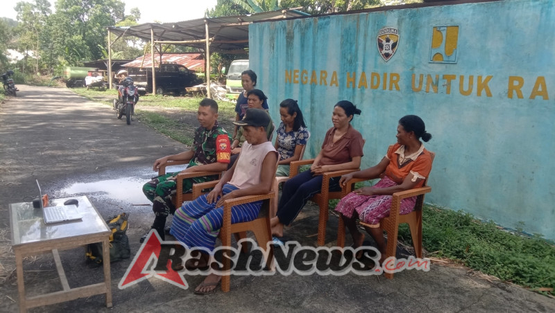 Dukung Program Ketahanan Pangan dan Air, Babinsa Bajawa Laksanakan Zoom Meeting Pompa Hidram