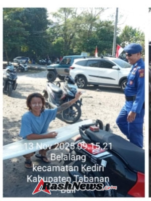Satpolairud Polres Tabanan Intensifkan Patroli Pesisir di Pantai Kedungu, Wujudkan Rasa Aman bagi Wisatawan