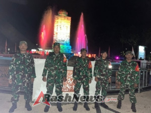 Sinergi dan Kepedulian, Babinsa Taliwang Amankan Perayaan HUT Kabupaten Sumbawa Barat ke-22