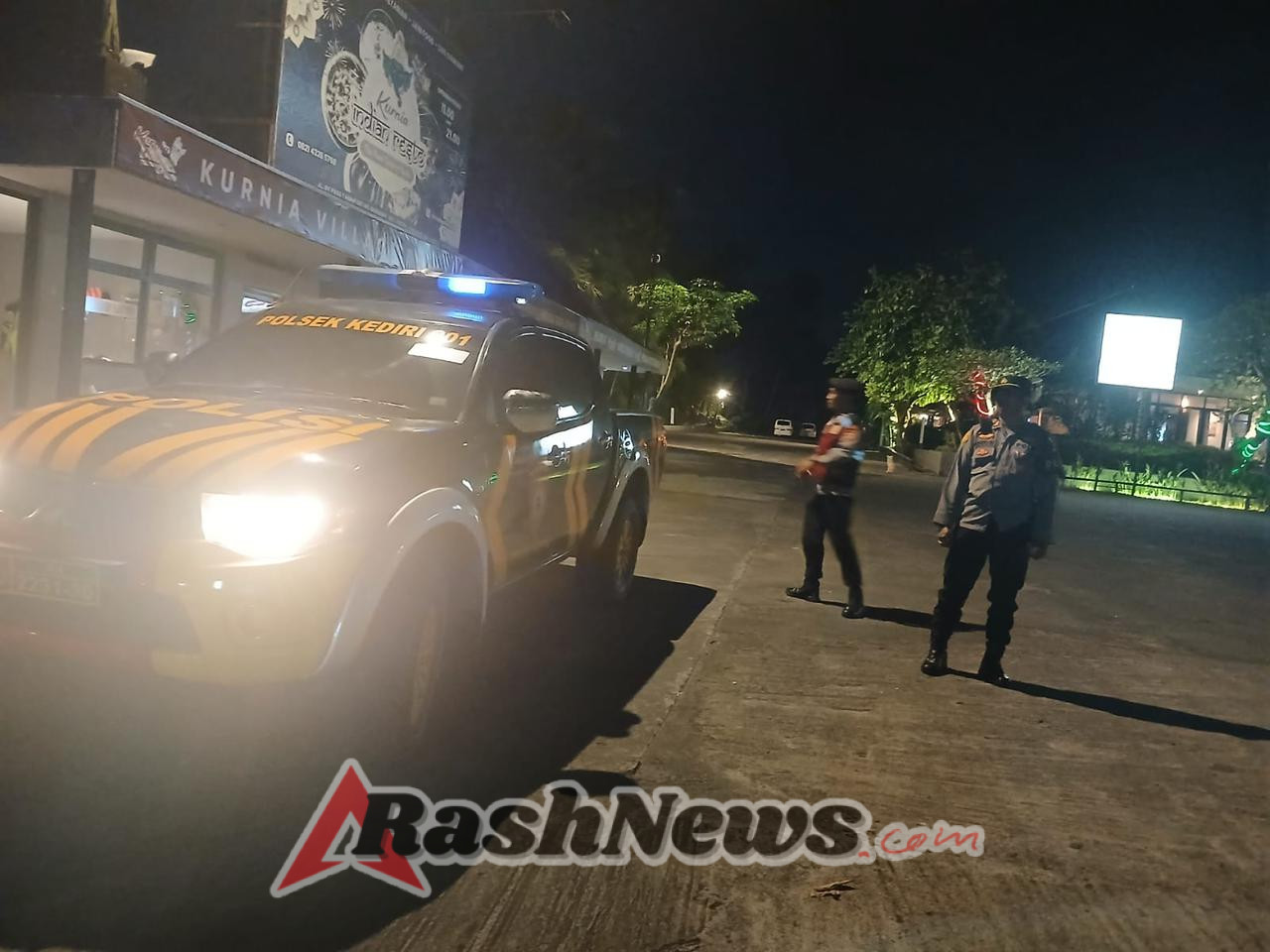 Piket Fungsi Polsek Kediri Dipimpin Pawas  Laksanakan Blue Light Patrol (BLP)