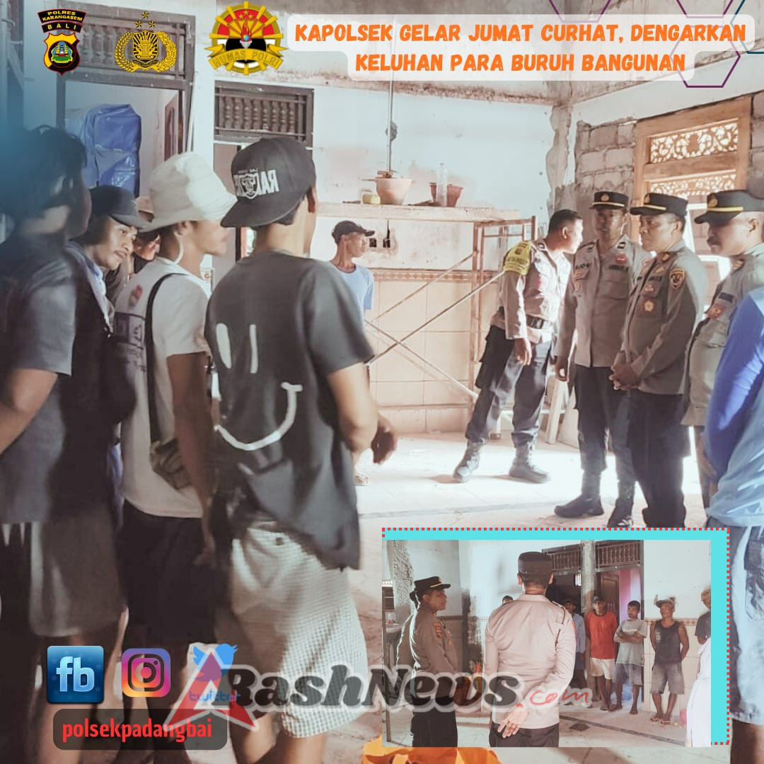 Kapolsek gelar Jumat Curhat, dengarkan keluhan para buruh bangunan