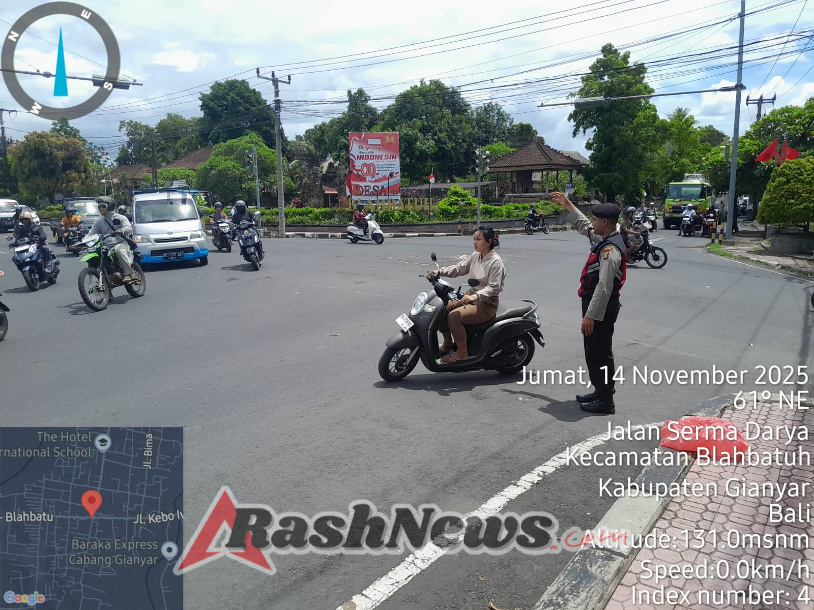 Sat Samapta Polres Gianyar  Laksanakan Patroli Terpadu Beat 1 di Strong Point Puri Blahbatuh