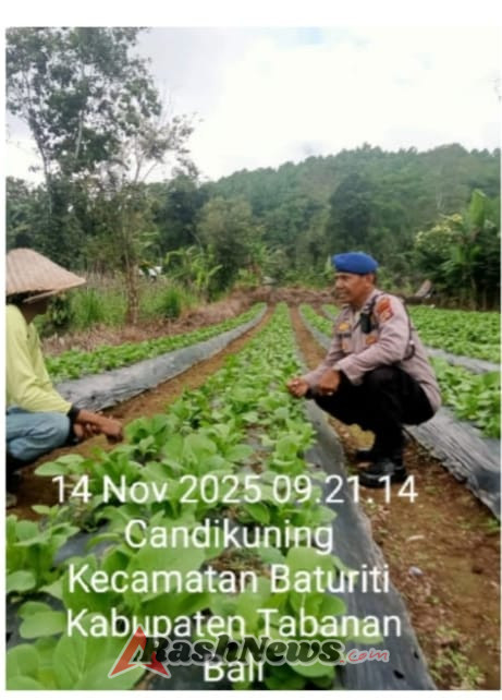 Sat Polairud Polres Tabanan Sambangi Petani di Danau Beratan, Perkuat Kamtibmas dan Dukungan Ketahanan Pangan