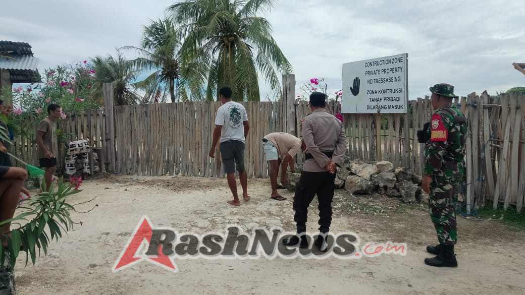 Cegah Konflik Horizontal, Babinsa Batutua Himbau Warga Saat Pembongkaran Blokade Jalan