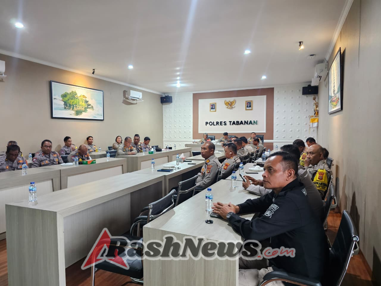 Polres Tabanan Ikuti Zoom Anev Pendaftaran SMA Kemala Taruna Bhayangkara TA 2025/2026, Dipimpin AS SDM Kapolri