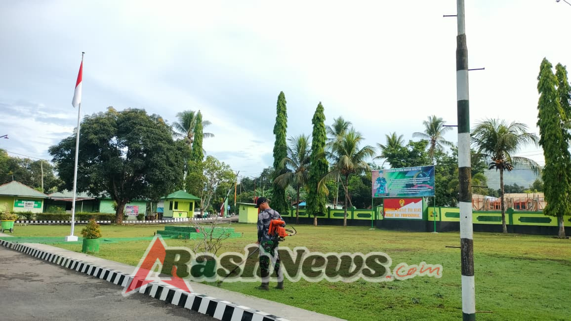 Soliditas Personel Terlihat dalam Jumat Bersih di Lingkungan Makodim 1618/TTU