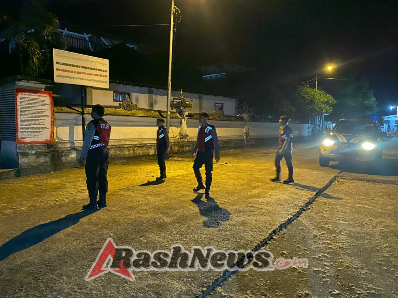 Polsek Nusa Penida Gelar Patroli Malam di Sejumlah Titik Kerawanan