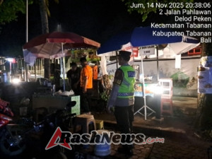 Blue Light Patrol Polres Tabanan Sasar Titik Keramaian Malam Hari, Wujudkan Situasi Kamtibmas Kondusif