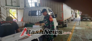 Tingkatkan Keamanan, Babinsa Desa Senayan Gelar PAM di Pelabuhan Penyeberangan