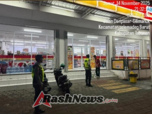 Polsek Selemadeg barat Gelar Patroli Malam Pantau Keamanan wilayah Cegah Gangguan Kamtibmas