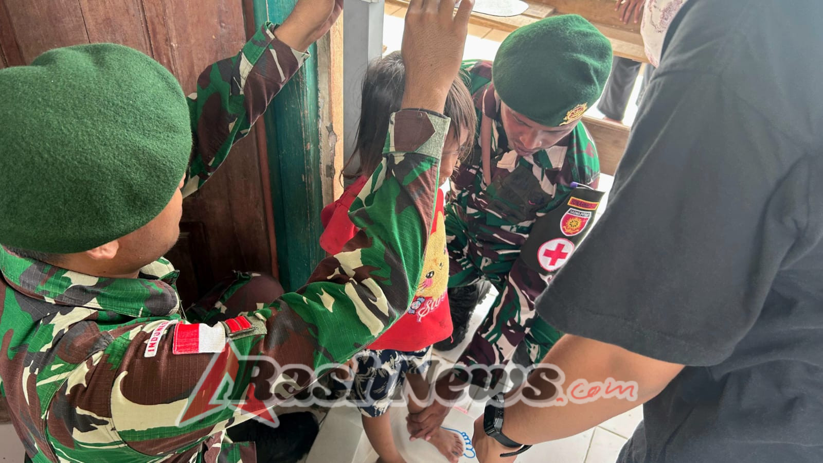 Tingkatkan Kesehatan Anak, Pos Haslot Dan Motamasin Laksanakan Pemeriksaan Balita di Alas Selatan