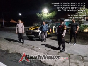 Patroli Malam Minggu Polsek Mengwi Atensi Balapan Liar