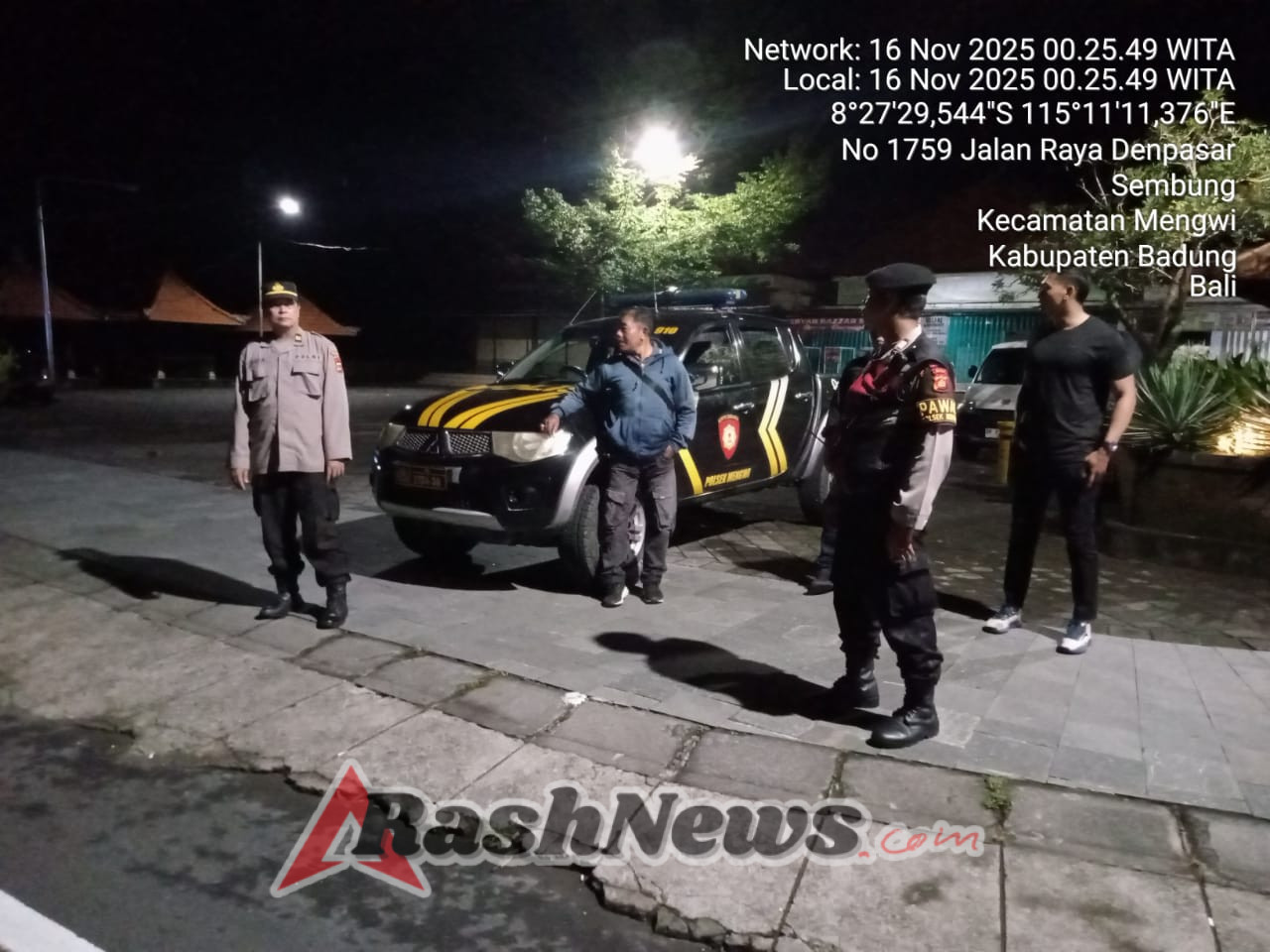 Patroli Malam Minggu Polsek Mengwi Atensi Balapan Liar