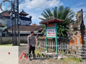 Polsek Kerambitan melaksanakan Pengamanan Ibadah Missa Mingguan Jemaat Suluh Kasih