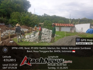 Kodim 1628/KSB Kawal Tahapan Pembangunan KDKMP Desa Mantun