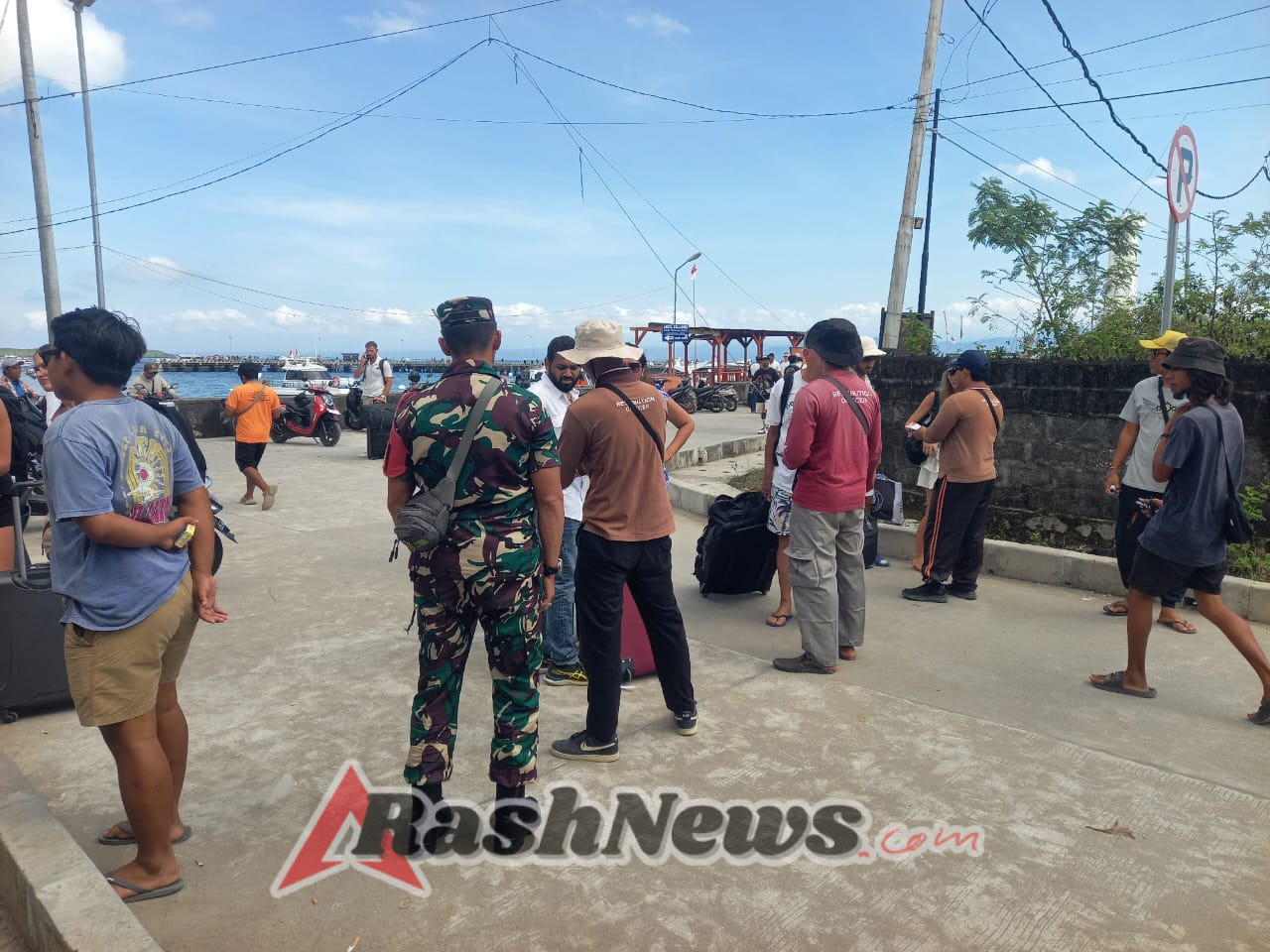 Antisipasi Potensi Gangguan Kamtibmas, Koramil Nusa Penida Gelar Patroli sasar Pelabuhan