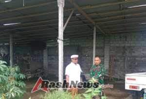 Tinjau Lahan Di Desa Banjarangkan, Danramil Banjarangkan Cek Kelayakan Untuk KDKMP