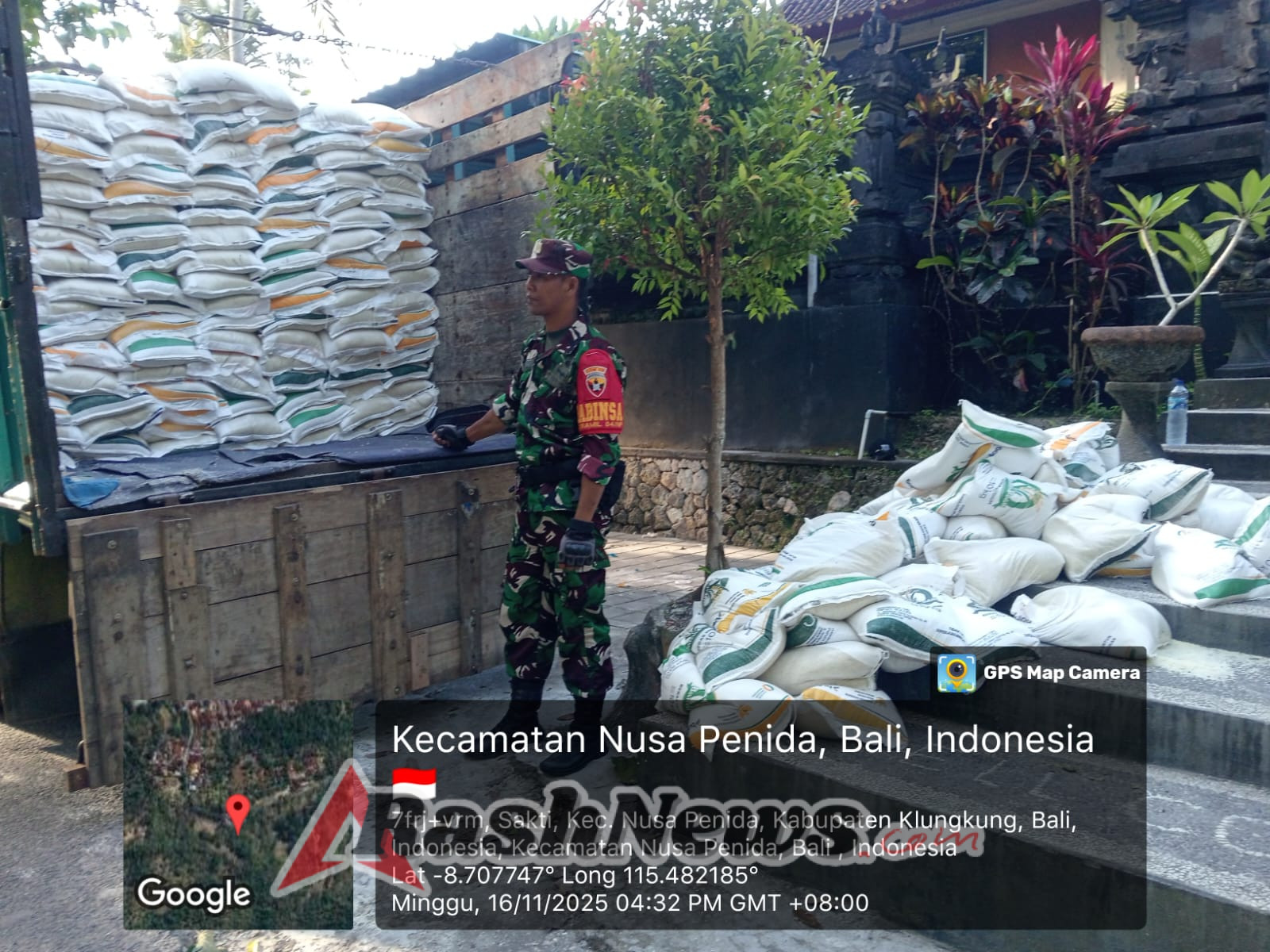 Babinsa Sakti Ungkap 3.900 Kg PBP Beras Tiba Di Kantor Desa Aman Dan Lengkap