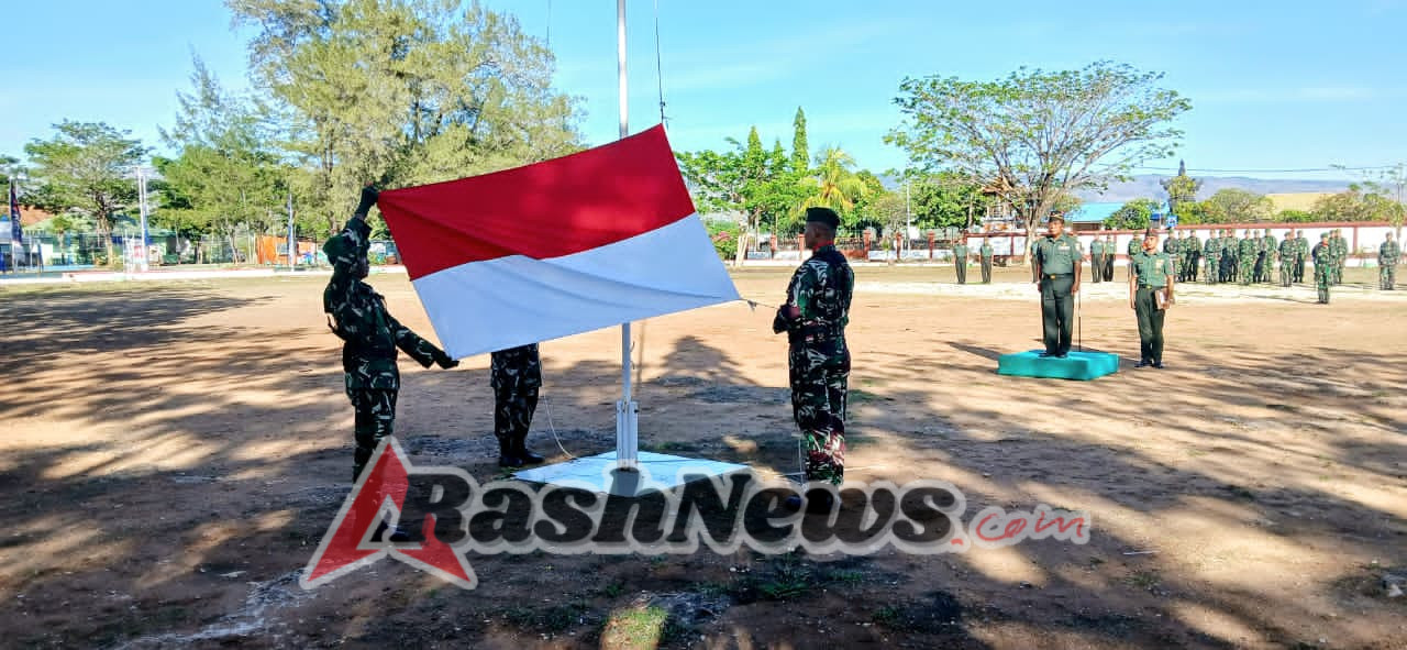 Upacara 17-an di Lapangan Pahlawan Waingapu Berlangsung Khidmat Dipimpin Kasdim 1601/ST