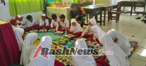 Kehadiran Babinsa Warnai Kegiatan Makan Sehat Bergizi untuk Siswa SDN Sermong