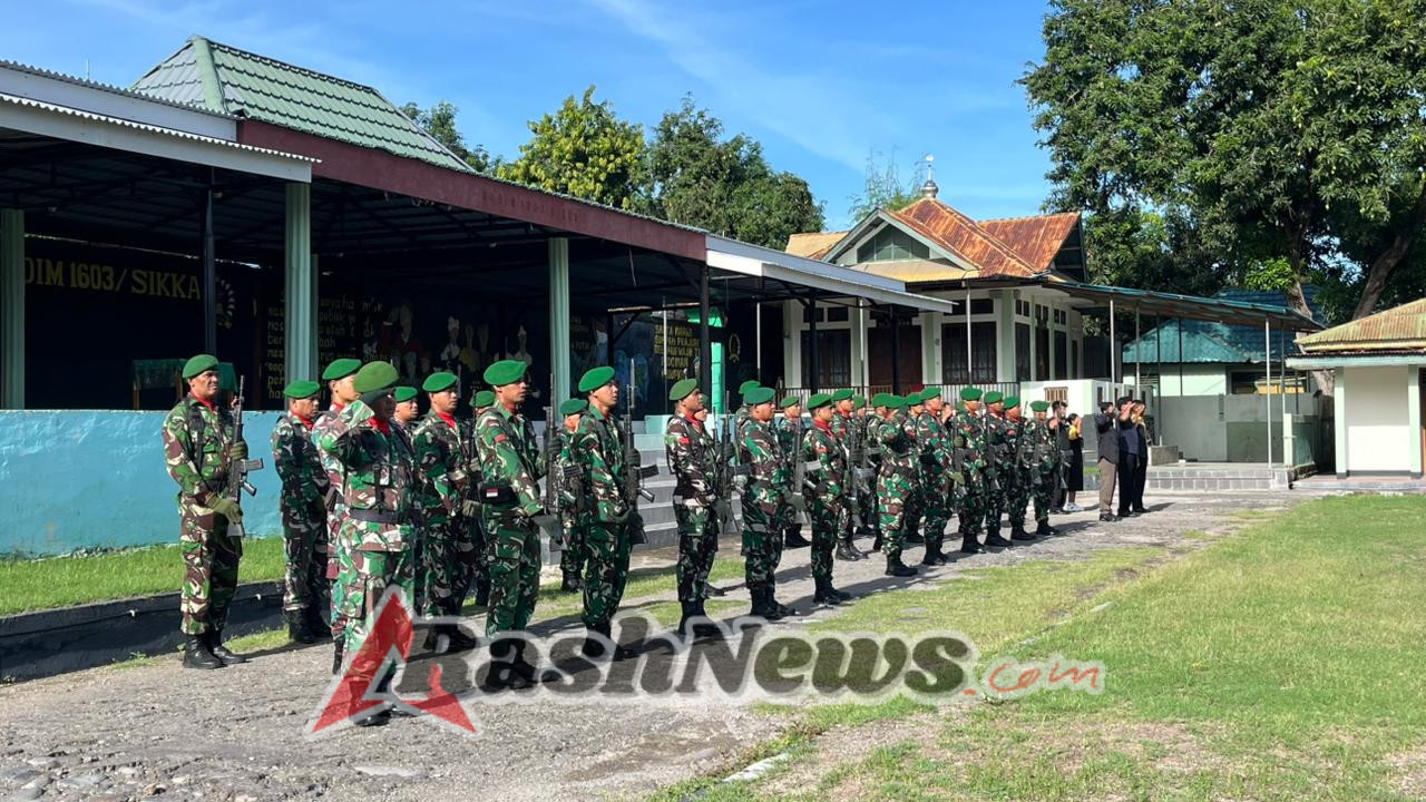 Penguatan Nilai Keprajuritan Warnai Upacara 17-an Kodim 1603/Sikka