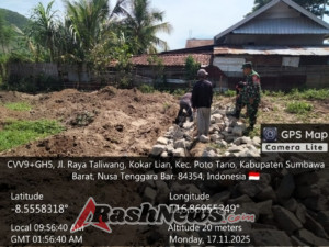 Babinsa Jadi Garda Terdepan Awasi Pondasi KDKMP di Kokarlian, Komitmen untuk Masyarakat